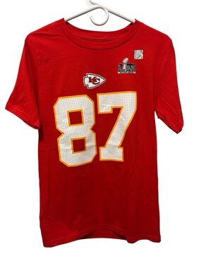 Nike Red Kansas City '87 Football Tee with White & Gold Accents